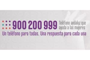 Instituto Andaluz de la Mujer. Imagen con el número de atención a la mujer.