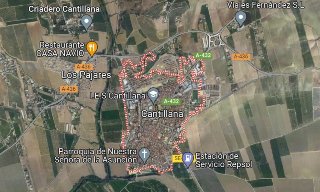 ¿Qué le falta a Cantillana? Imagen aérea del municipio.
