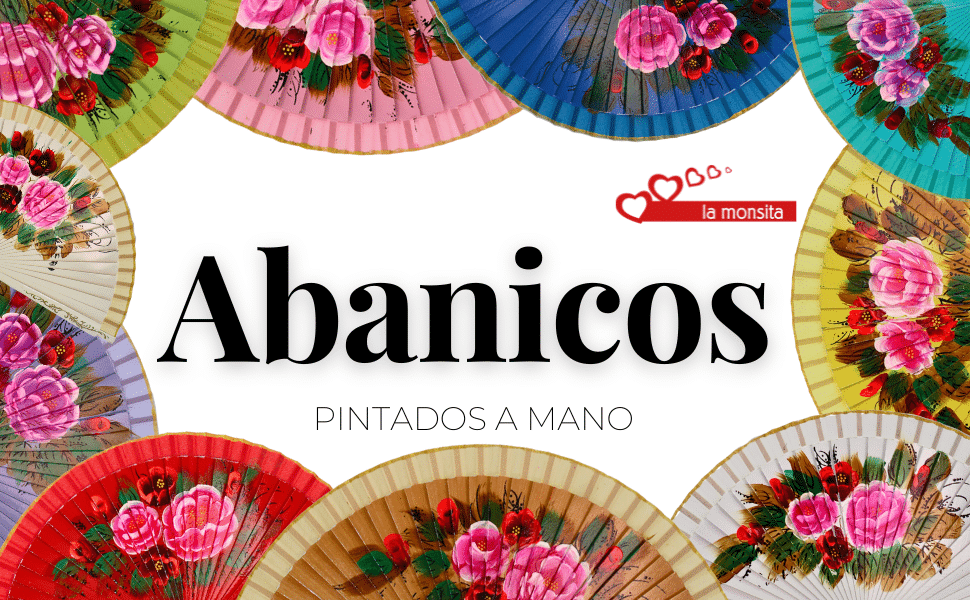 Abanico flamenco pintado a mano. Foto del producto.