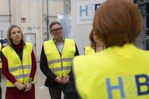 Con Manuel Gavira visita H2B2 Electrolysis Technologies. 21·03·2025