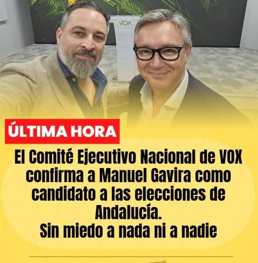 Manuel Gavira será el candidato de VOX a las Elecciones Autonómicas de Andalucía 2026