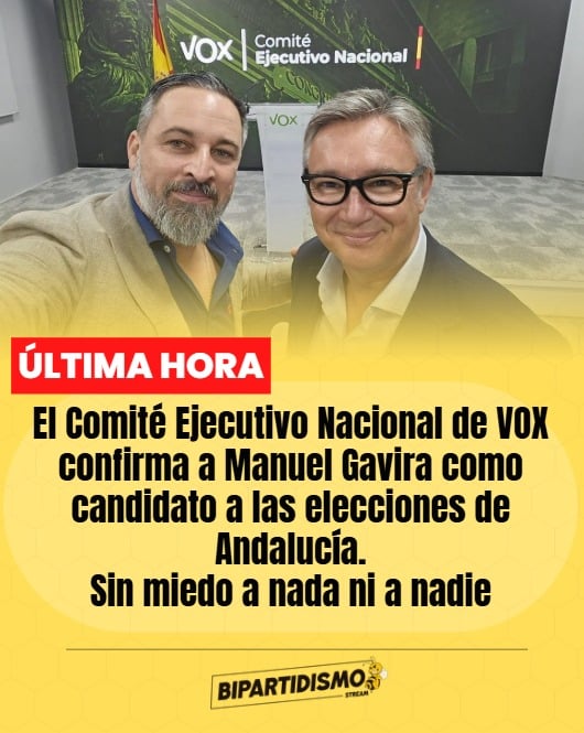Manuel Gavira será el candidato de VOX a las Elecciones Autonómicas de Andalucía 2026