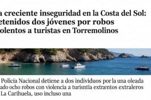 La creciente inseguridad en la Costa del Sol: detenidos dos jóvenes por robos violentos a turistas en Torremolinos