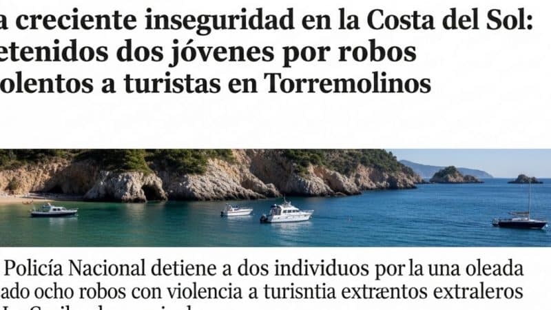 La creciente inseguridad en la Costa del Sol: detenidos dos jóvenes por robos violentos a turistas en Torremolinos