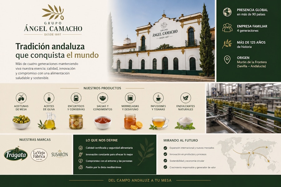Grupo Ángel Camacho: de Morón de la Frontera al liderazgo internacional en alimentación mediterránea