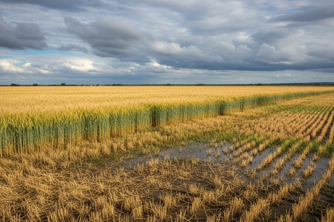 La paradoja del campo andaluz: la abundante lluvia deja una cosecha de cereal irregular y por debajo de lo esperado