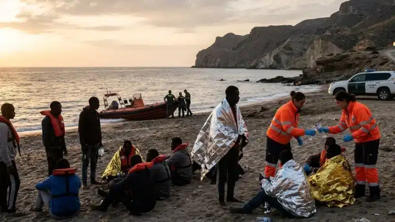 La costa de Almería, epicentro de la inmigración ilegal con la llegada de más de 230 personas en el fin de semana
